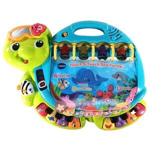VTech Touch and Teach Sea Turtle Interactive Learning Book 3 Modes of Play